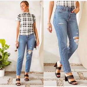 Levi’s Premium‎ Wedgie Icon Distressed Jean NWT